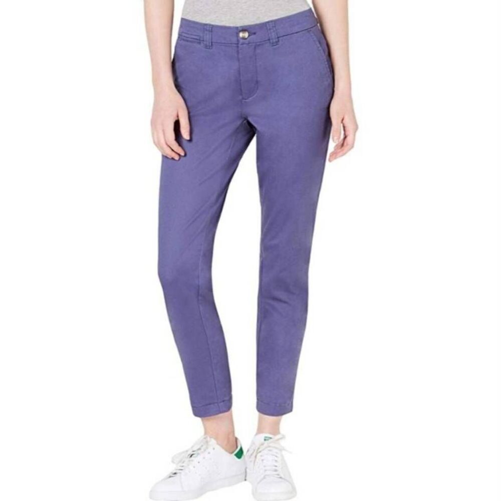Maison Jules Blue Mid Rise Essential Casual Pants Size 10